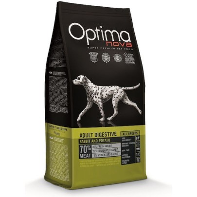 Optimanova & Potato 12kg Ξηρά Τροφή χωρίς Σιτηρά για Ενήλικους Σκύλους με Κουνέλι, Λαγό και Πατάτες