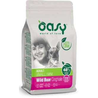 Oasy Adult 2.5kg Ξηρά Τροφή χωρίς Σιτηρά για Ενήλικους Σκύλους Μικρόσωμων Φυλών με Αγριογούρουνο