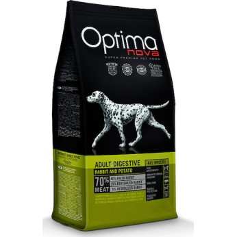 Optimanova Adult Digestive Rabbit & Potato 2kg Ξηρά Τροφή χωρίς Σιτηρά για Ενήλικους Σκύλους με Κουνέλι και Πατάτες