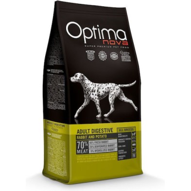 Optimanova Adult Digestive Rabbit & Potato 2kg Ξηρά Τροφή χωρίς Σιτηρά για Ενήλικους Σκύλους με Κουνέλι και Πατάτες