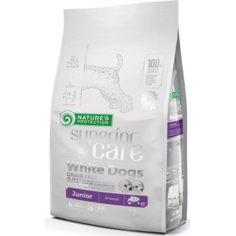Nature's Protection Superior Care White Dogs 10kg Ξηρά Τροφή χωρίς Σιτηρά & Γλουτένη για Κουτάβια με Σολομό