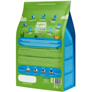 Animal Island 3kg Ξηρά Τροφή χωρίς Σιτηρά & Γλουτένη για Ενήλικους Σκύλους με Σολομό