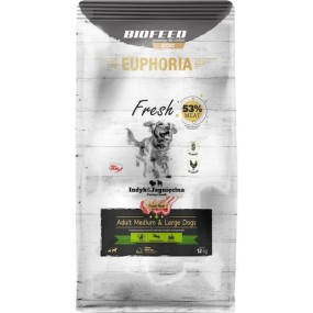 Biofeed 12kg Ξηρά Τροφή χωρίς Γλουτένη για Ενήλικους Σκύλους Μεσαίων & Μεγαλόσωμων Φυλών με Κρέας, Γαλοπούλα και Αρνί