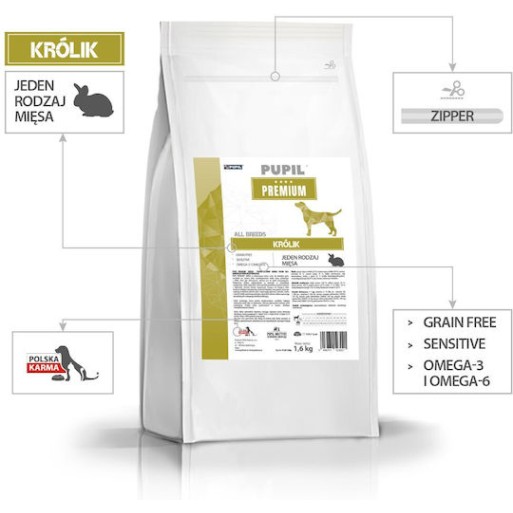 Dog Food 1.6kg Ξηρά Τροφή Σκύλων χωρίς Σιτηρά με Κουνέλι και Λαγό