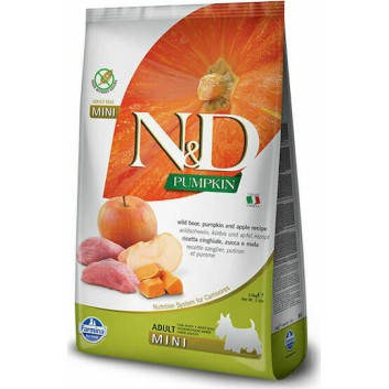 Farmina N&D Pumpkin Mini 2.5kg Ξηρά Τροφή χωρίς Σιτηρά για Ενήλικους Σκύλους Μικρόσωμων Φυλών με Χοιρινό και Κολοκύθα