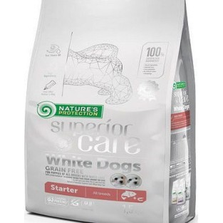 Nature's Protection Superior Care White Dogs 1.5kg Ξηρά Τροφή χωρίς Σιτηρά & Γλουτένη για Κουτάβια με Σολομό
