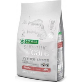 Nature's Protection Superior Care White Dogs 1.5kg Ξηρά Τροφή χωρίς Σιτηρά & Γλουτένη για Κουτάβια με Σολομό