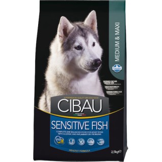 Farmina Cibau Sensitive Medium & Maxi Adult 12kg Ξηρά Τροφή για Ενήλικους Σκύλους Μεγαλόσωμων Φυλών με Ψάρια