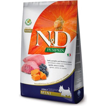Farmina N&D Pumpkin Adult Mini 0.8kg Ξηρά Τροφή χωρίς Σιτηρά & Γλουτένη για Ενήλικους Σκύλους Μικρόσωμων Φυλών με Αρνί και Κολοκύθα