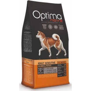 Optimanova Adult Sensitive Salmon & Potato 12kg Ξηρά Τροφή χωρίς Σιτηρά για Ενήλικους Σκύλους με Πατάτες και Σολομό