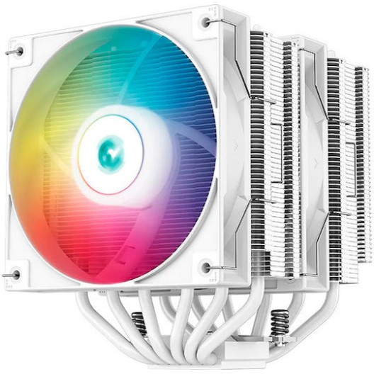Deepcool AG620 WH ARGB Ψύκτρα Επεξεργαστή Διπλού Ανεμιστήρα για Socket AM4/AM5/1200/115x/1700 Λευκή