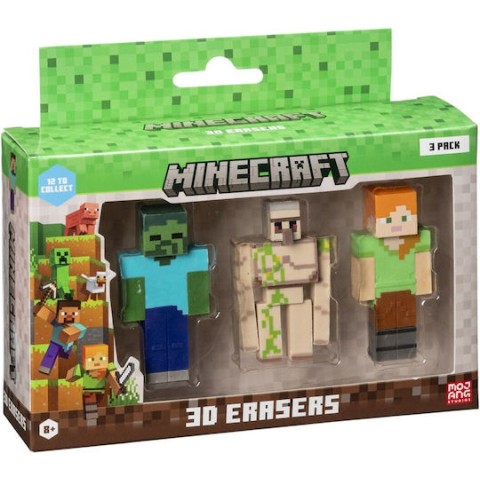 3d Eraser Set Minecraft Mc4021c 3 Pieces