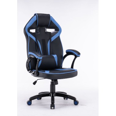 Drift Swivel Chair Δερματίνης Μπλε