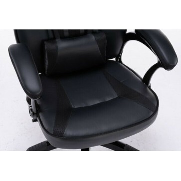 Drift Swivel Chair Δερματίνης Μαύρη