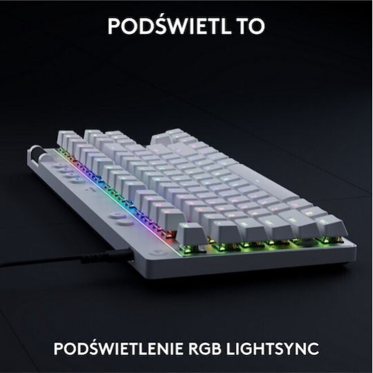 Logitech Pro X TKL Ηall Effect Gaming Πληκτρολόγιο Tenkeyless με Magnetic διακόπτες και RGB φωτισμό (Αγγλικό US) Λευκό