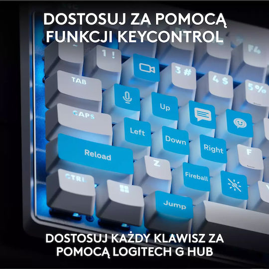 Logitech Pro X TKL Ηall Effect Gaming Πληκτρολόγιο Tenkeyless με Magnetic διακόπτες και RGB φωτισμό (Αγγλικό US) Λευκό