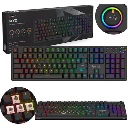 Savio STYX Gaming KeyPad με Outemu Brown διακόπτες και RGB φωτισμό (Αγγλικό US)
