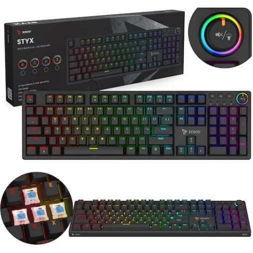 Savio STYX Gaming KeyPad με Outemu Blue διακόπτες και RGB φωτισμό (Αγγλικό US)