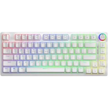 Savio Phenix ABS Ασύρματο Gaming Μηχανικό Πληκτρολόγιο 75% με Gateron Red Pro διακόπτες και RGB φωτισμό (Αγγλικό US) Λευκό