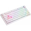 Savio Phenix ABS Ασύρματο Gaming Μηχανικό Πληκτρολόγιο 75% με Gateron Red Pro διακόπτες και RGB φωτισμό (Αγγλικό US) Λευκό