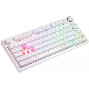 Savio Phenix ABS Ασύρματο Gaming Μηχανικό Πληκτρολόγιο 75% με Gateron Red Pro διακόπτες και RGB φωτισμό (Αγγλικό US) Λευκό