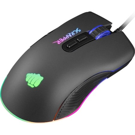 Natec Scrapper RGB Gaming Ποντίκι 6400 DPI Μαύρο