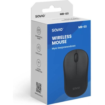 Savio MB-03 Ασύρματο Mini Ποντίκι Μαύρο