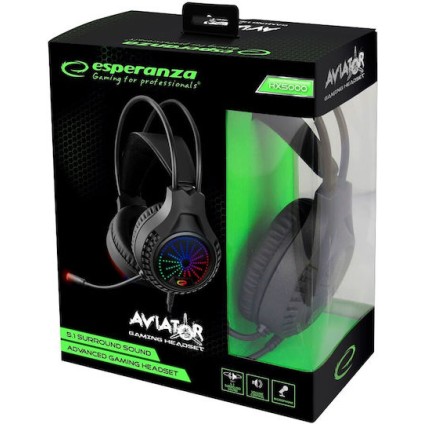 Esperanza EGH5000 Over Ear Gaming Headset με σύνδεση USB