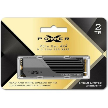 Silicon Power XS70 SSD 2TB τύπου M.2 με σύνδεση PCI Express 4.0 και Ψύκτρα (PS5 Compatible) SP02KGBP44XS7005