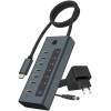 Icy Box USB 3.2 Hub 7 Θυρών με σύνδεση USB-C Μπλε