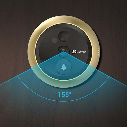Ezviz Cs-dp2c Κουδούνι Πόρτας Wi-Fi Χρυσό