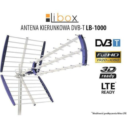 Libox LB1000 Εξωτερική Κεραία Τηλεόρασης (δεν Απαιτεί Τροφοδοσία) Μπλε
