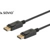 Savio Cable DisplayPort male - DisplayPort male 2m Μαύρο (CL-136)