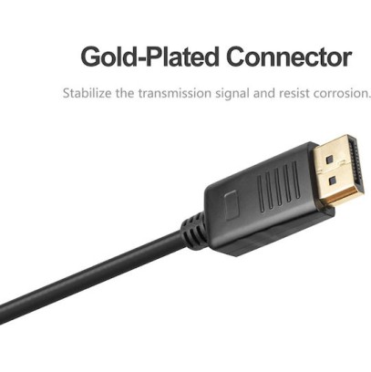 Unitek Cable DisplayPort male - DisplayPort male 1.5m Μαύρο (Y-C607BK)