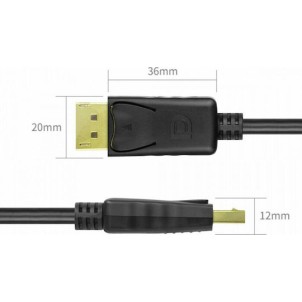 Unitek Cable DisplayPort male - DisplayPort male 3m Μαύρο (Y-C609BK)
