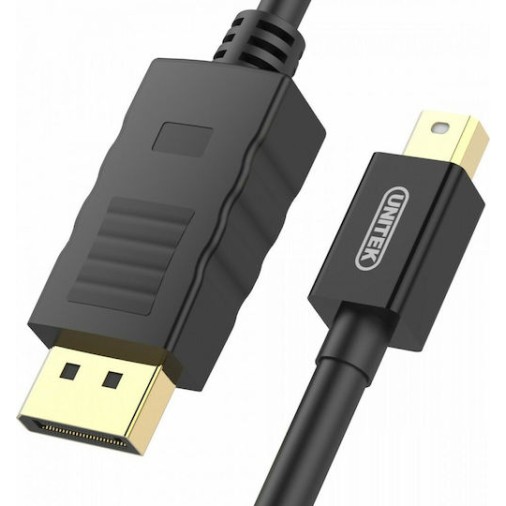 Unitek Cable DisplayPort male - mini DisplayPort male 2m Μαύρο (Y-C611BK)