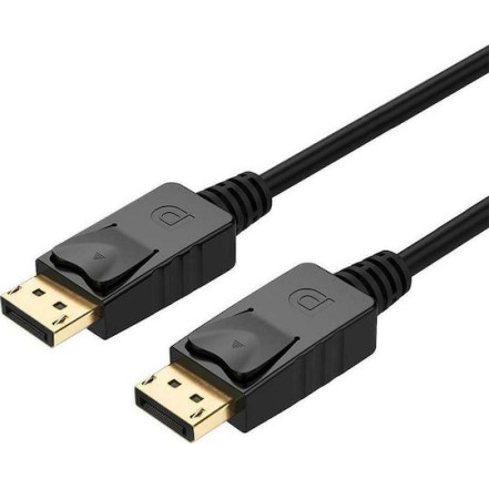 Unitek Cable DisplayPort male - DisplayPort male 2m Μαύρο (Y-C608BK)