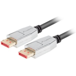 Lanberg Cable DisplayPort male - DisplayPort male 1.8m Γκρι (CA-DPDP-20CU-0018-BK)