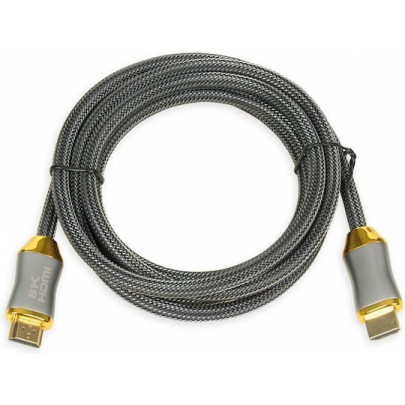 iBox HD08 HDMI 2.1 Ultra High Speed 48Gbps 4K 120Hz HDR VRR Cable HDMI male - HDMI male 2m Μαύρο