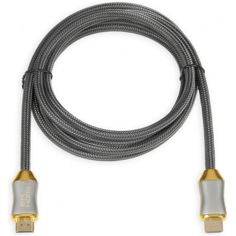 iBox HD08 HDMI 2.1 Ultra High Speed 48Gbps 4K 120Hz HDR VRR Cable HDMI male - HDMI male 2m Μαύρο