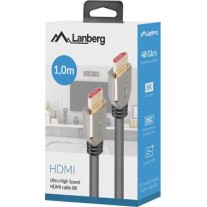 Lanberg HDMI 2.1 Ultra High Speed 48Gbps 4K 120Hz HDR VRR Cable HDMI male - HDMI male 1m Μαύρο