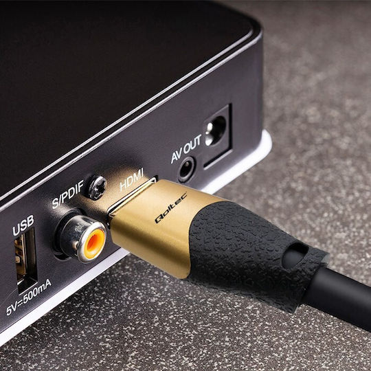 Qoltec HDMI 2.1 Ultra High Speed 48Gbps 4K 120Hz HDR VRR Cable HDMI male - HDMI male 5m Μαύρο