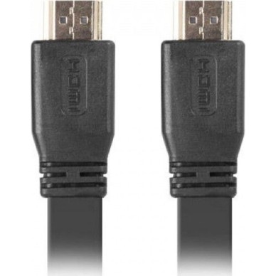 Lanberg HDMI 1.4 High Speed 1080p 120Hz Flat Cable HDMI male - HDMI male 1.8m Μαύρο