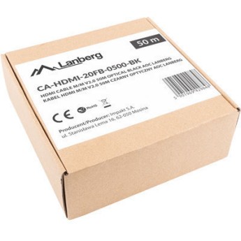 Lanberg HDMI 2.0 Premium High Speed 4K 60Hz HDR Cable HDMI male - HDMI male 50m Μαύρο