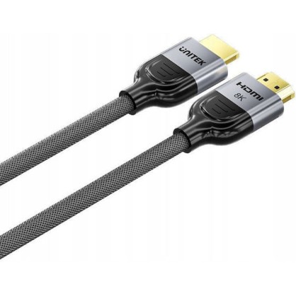 Unitek HDMI 2.1 Braided Cable HDMI male - HDMI male 10m Μαύρο