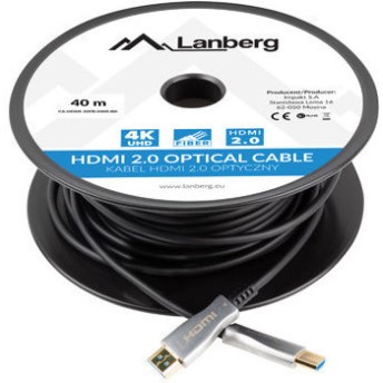 Lanberg HDMI 2.0 Premium High Speed 4K 60Hz HDR Cable HDMI male - HDMI male 40m Μαύρο