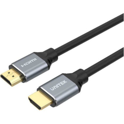 Unitek HDMI 2.1 Ultra High Speed 48Gbps 4K 120Hz HDR VRR Cable HDMI male - HDMI male 2m Μαύρο