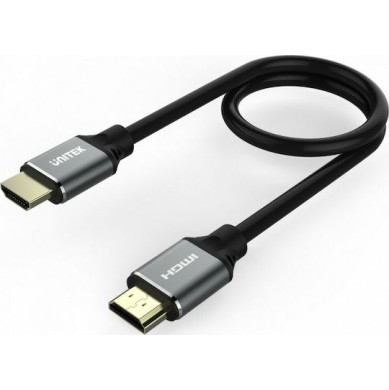 Unitek HDMI 2.1 Ultra High Speed 48Gbps 4K 120Hz HDR VRR Cable HDMI male - HDMI male 2m Μαύρο