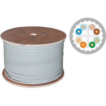 A-LAN U/UTP Cat.6a (Gigabit) Καλώδιο Δικτύου Ethernet χωρίς ακροδέκτες 500m Γκρι