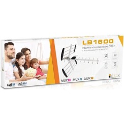 Libox LB1600 Εξωτερική Κεραία Τηλεόρασης (δεν απαιτεί τροφοδοσία) σε Μαύρο Χρώμα Σύνδεση με Ομοαξονικό (Coaxial) Καλώδιο
